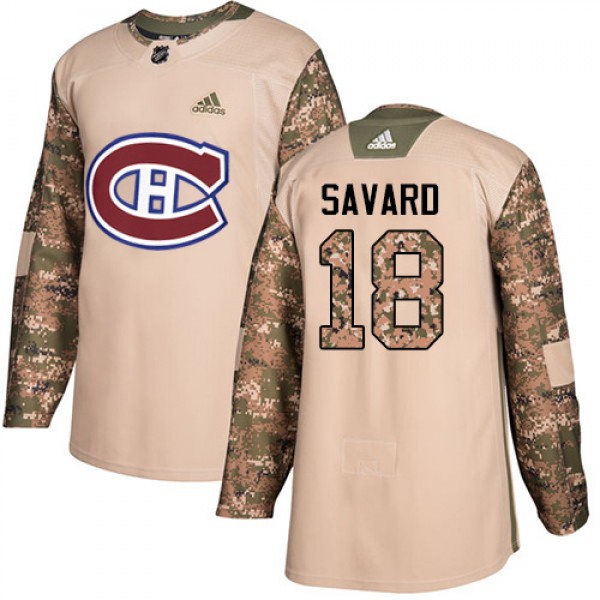 Adidas Montreal Canadiens #18 Serge Savard Camo Au...