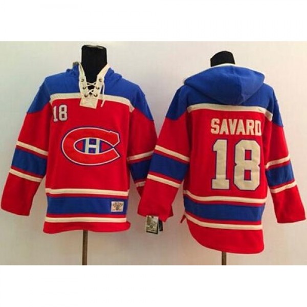 Montreal Canadiens #18 Serge Savard Red Sawyer Hoo...