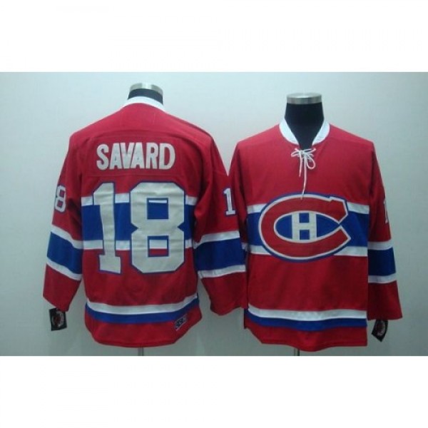 Montreal Canadiens #18 Serge Savard Stitched Red C...