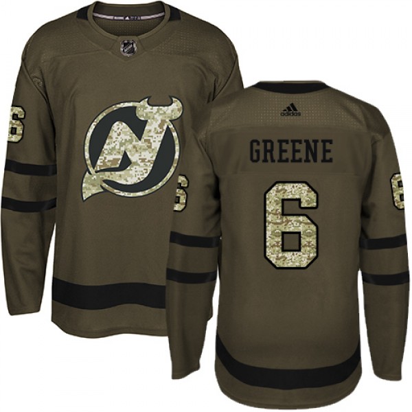 Adidas New Jersey Devils #6 Andy Greene Green Salu...