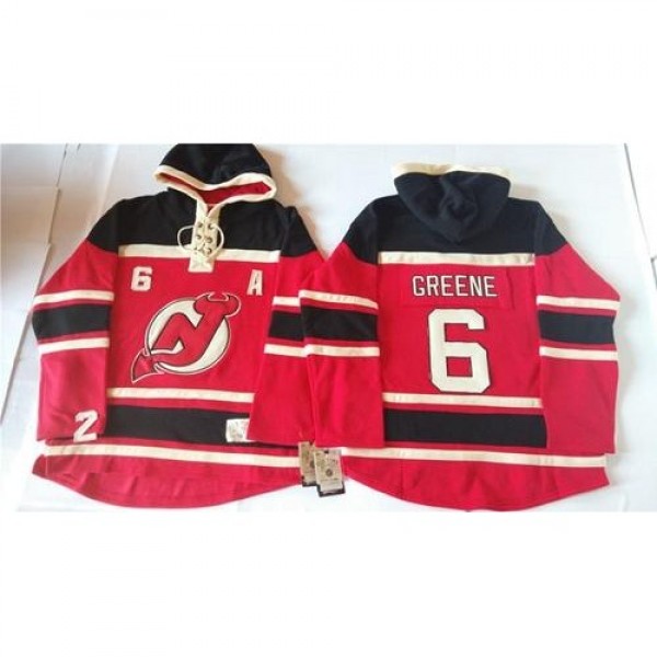 New Jersey Devils #6 Andy Greene Red Sawyer Hooded...