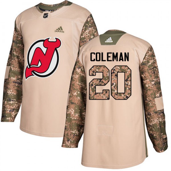Adidas New Jersey Devils #20 Blake Coleman Camo Au...