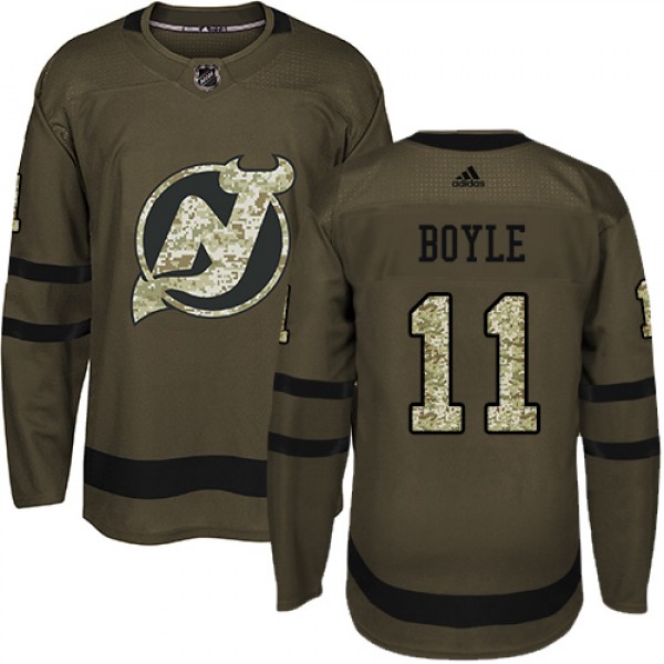 Adidas New Jersey Devils #11 Brian Boyle Green Sal...