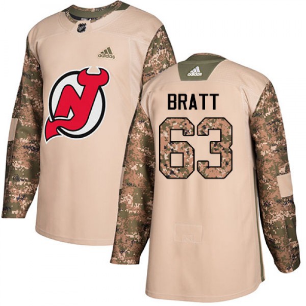 Adidas New Jersey Devils #63 Jesper Bratt Camo Aut...