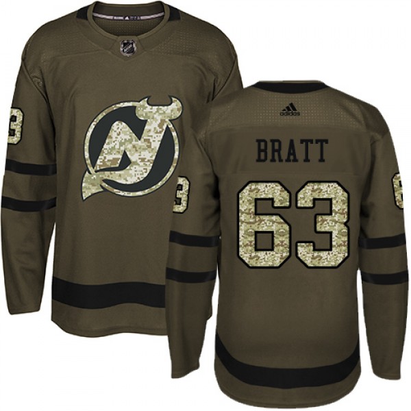 Adidas New Jersey Devils #63 Jesper Bratt Green Sa...