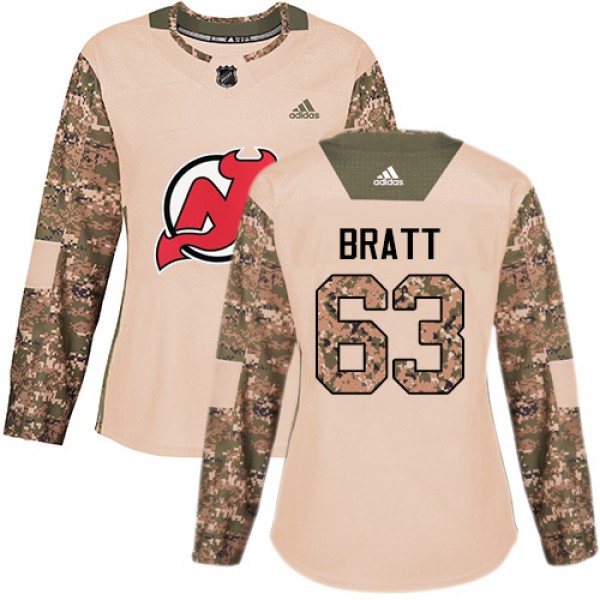 Adidas New Jersey Devils #63 Jesper Bratt Camo Aut...