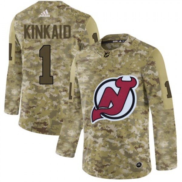 Adidas New Jersey Devils #1 Keith Kinkaid Camo Aut...