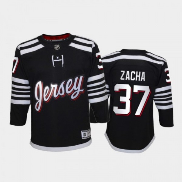 Adidas New Jersey Devils #37 Pavel Zacha Youth 202...