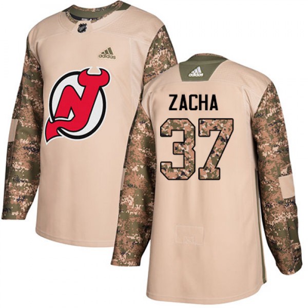 Adidas New Jersey Devils #37 Pavel Zacha Camo Auth...