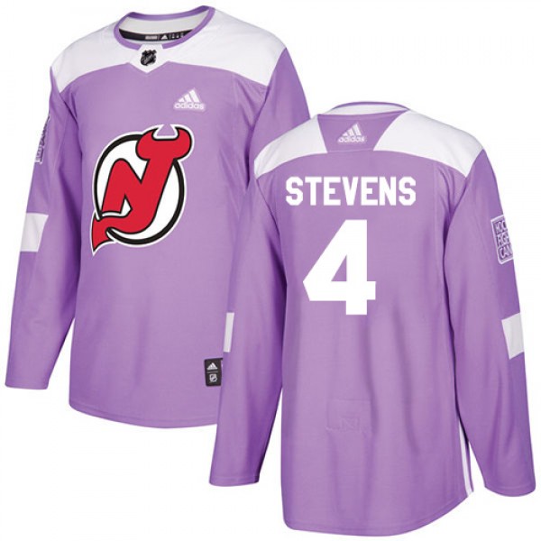 Adidas New Jersey Devils #4 Scott Stevens Purple A...