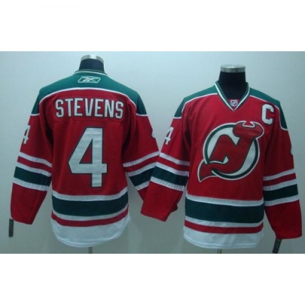 New Jersey Devils #4 Scott Stevens Embroidered Red...
