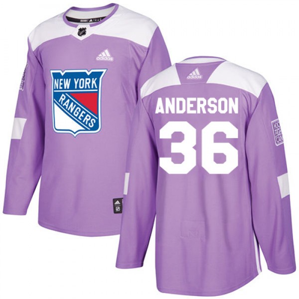 Adidas New York Rangers #36 Glenn Anderson Purple ...