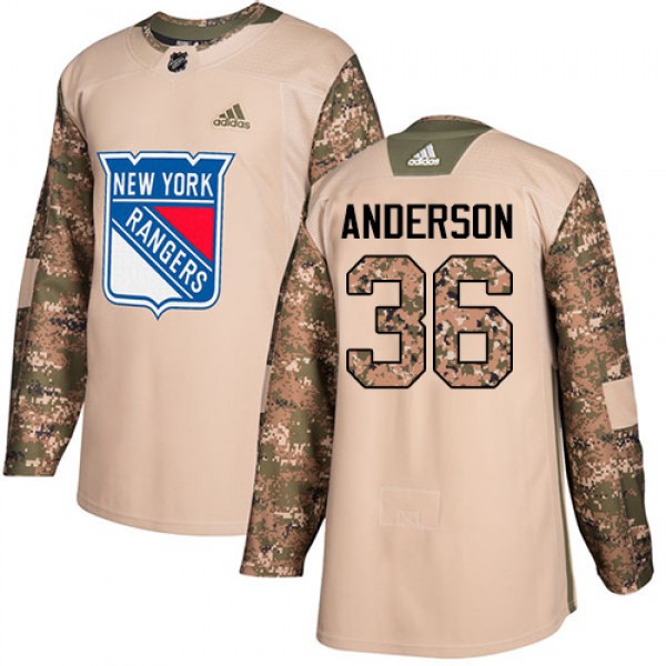 Adidas New York Rangers #36 Glenn Anderson Camo Au...