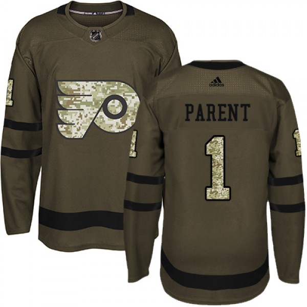 Adidas Philadelphia Flyers #1 Bernie Parent Green ...