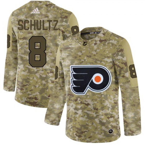 Adidas Philadelphia Flyers #8 Dave Schultz Camo Au...