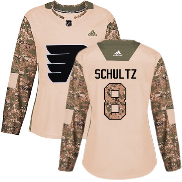 Adidas Philadelphia Flyers #8 Dave Schultz Camo Au...