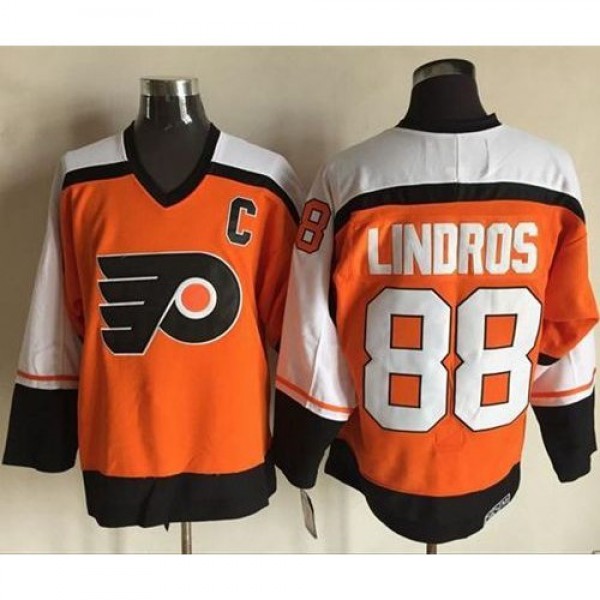 Philadelphia Flyers #88 Eric Lindros Orange CCM Th...