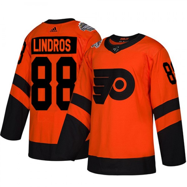 Adidas Philadelphia Flyers #88 Eric Lindros Orange...