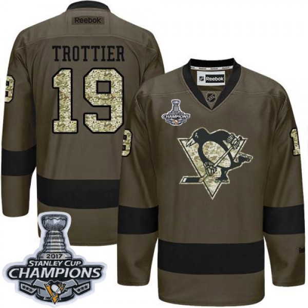 Pittsburgh Penguins #19 Bryan Trottier Green Salut...