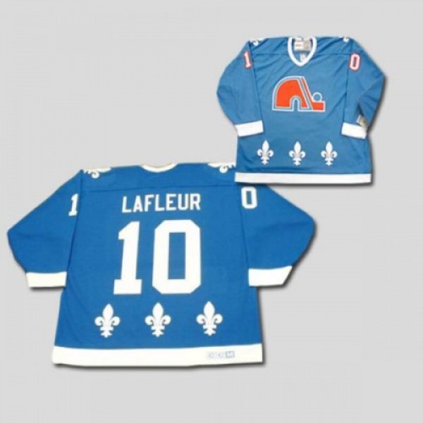 Quebec Nordiques #10 Guy Lafleur Stitched CCM Thro...