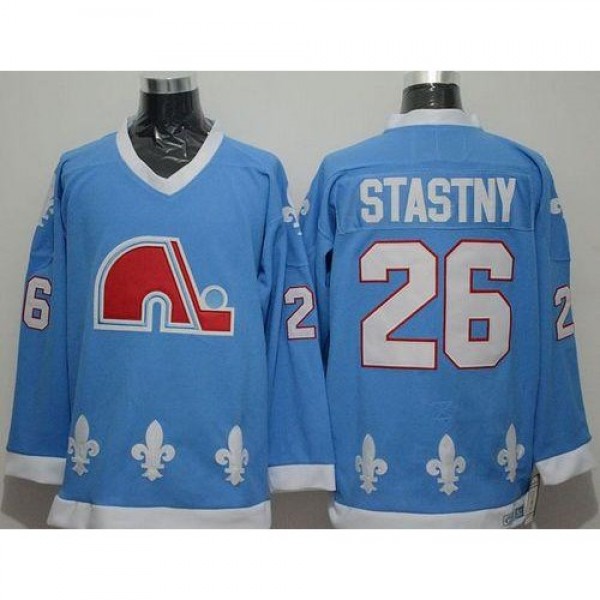 Quebec Nordiques #26 Peter Stastny Light Blue CCM ...