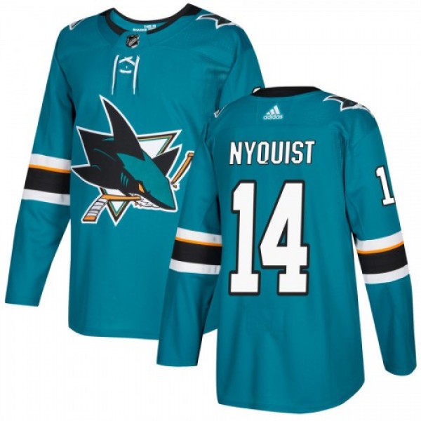 Adidas San Jose Sharks #14 Gustav Nyquist Teal Hom...