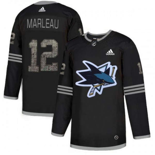 Adidas San Jose Sharks #12 Patrick Marleau Black A...
