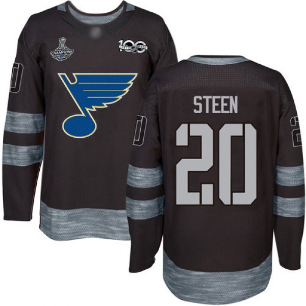 Adidas St. Louis Blues #20 Alexander Steen Black 1...
