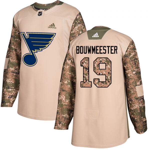 Adidas St. Louis Blues #19 Jay Bouwmeester Camo Au...