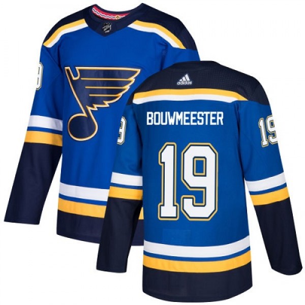 Adidas St. Louis Blues #19 Jay Bouwmeester Blue Ho...