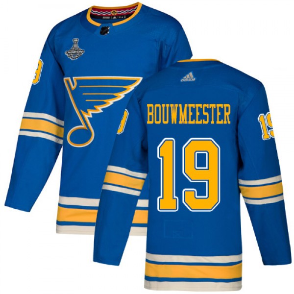 Adidas St. Louis Blues #19 Jay Bouwmeester Blue Al...