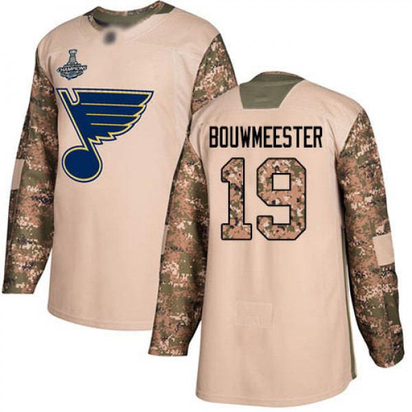 Adidas St. Louis Blues #19 Jay Bouwmeester Camo Au...