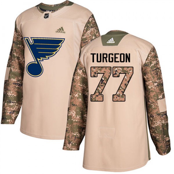Adidas St. Louis Blues #77 Pierre Turgeon Camo Aut...