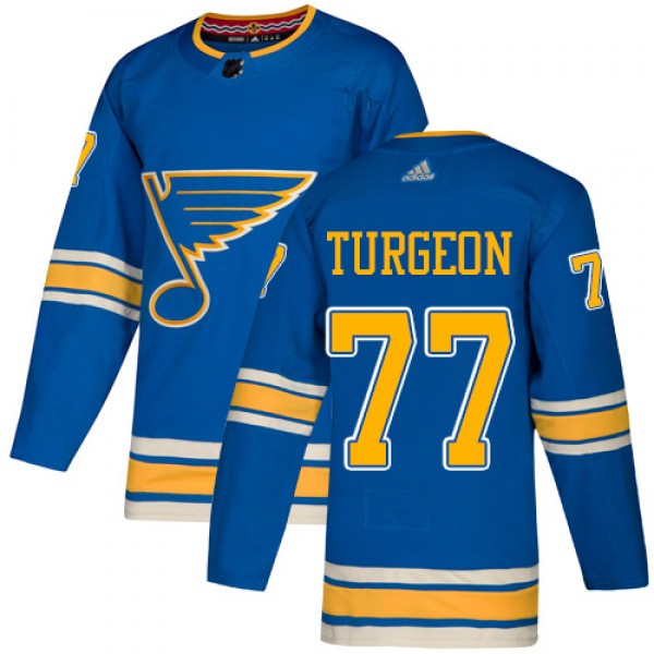 Adidas St. Louis Blues #77 Pierre Turgeon Light Bl...