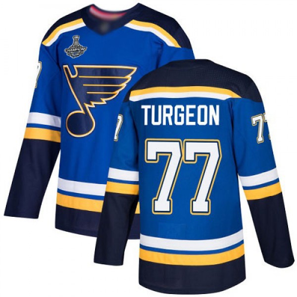 Adidas St. Louis Blues #77 Pierre Turgeon Blue Hom...