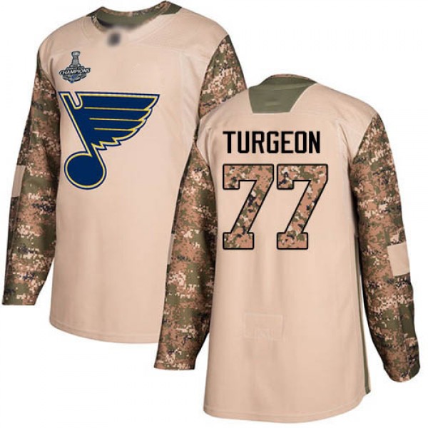 Adidas St. Louis Blues #77 Pierre Turgeon Camo Aut...