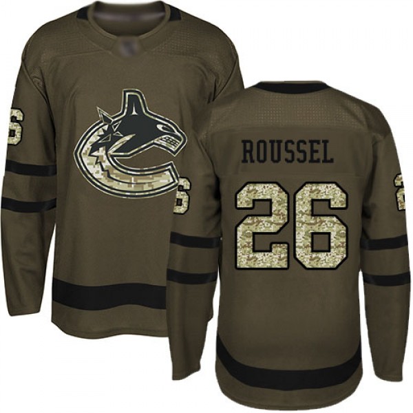Adidas Vancouver Canucks #26 Antoine Roussel Green...