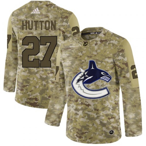 Adidas Vancouver Canucks #27 Ben Hutton Camo Authe...