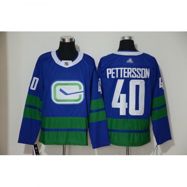 Adidas Vancouver Canucks #40 Elias Pettersson Blue...