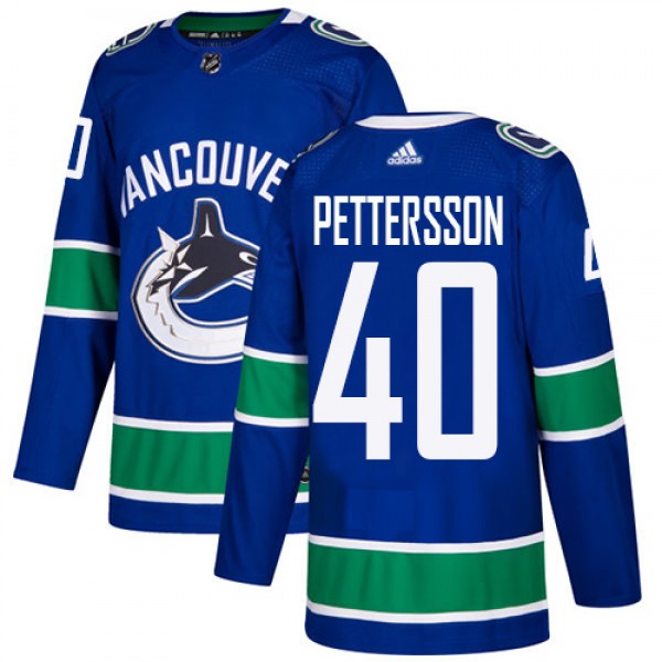 Adidas Vancouver Canucks #40 Elias Pettersson Blue...