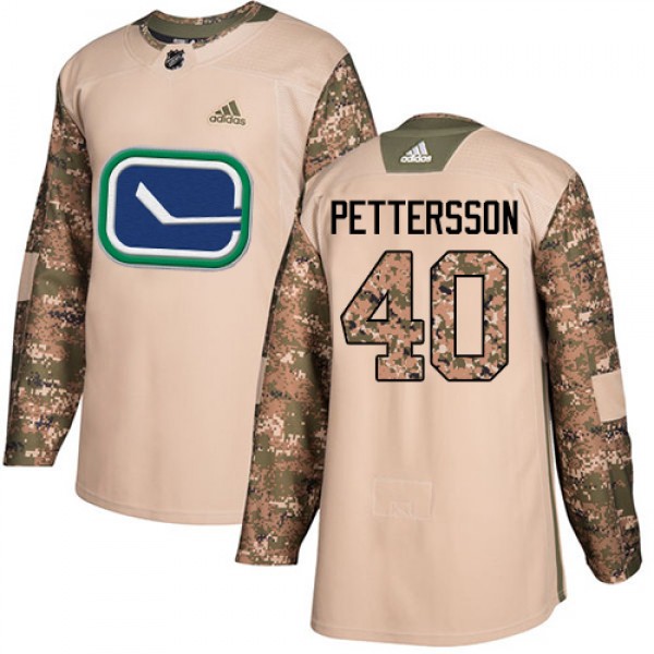 Adidas Vancouver Canucks #40 Elias Pettersson Camo...