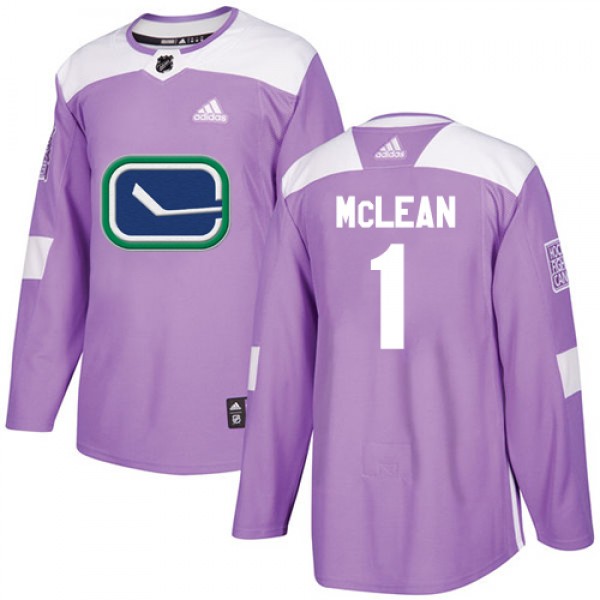 Adidas Vancouver Canucks #1 Kirk Mclean Purple Aut...