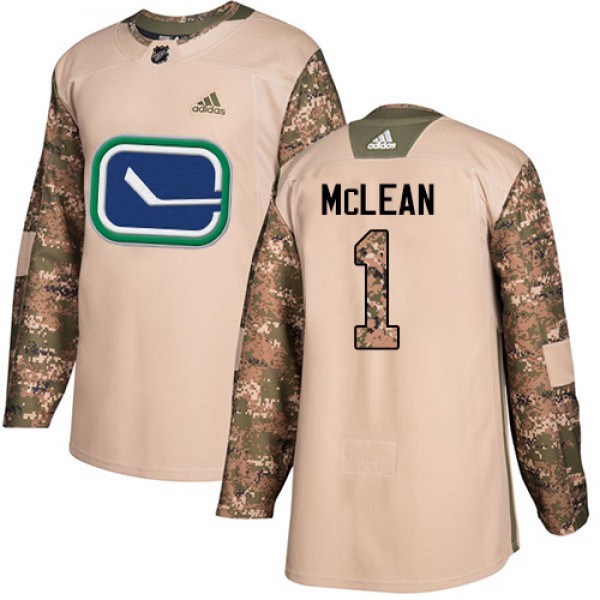 Adidas Vancouver Canucks #1 Kirk Mclean Camo Authe...