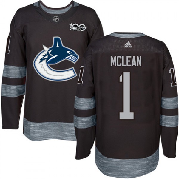 Adidas Vancouver Canucks #1 Kirk Mclean Black 1917...