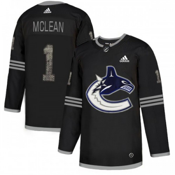 Adidas Vancouver Canucks #1 Kirk Mclean Black Auth...
