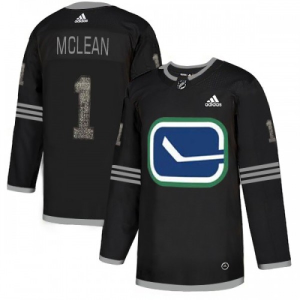 Adidas Vancouver Canucks #1 Kirk Mclean Black_1 Au...