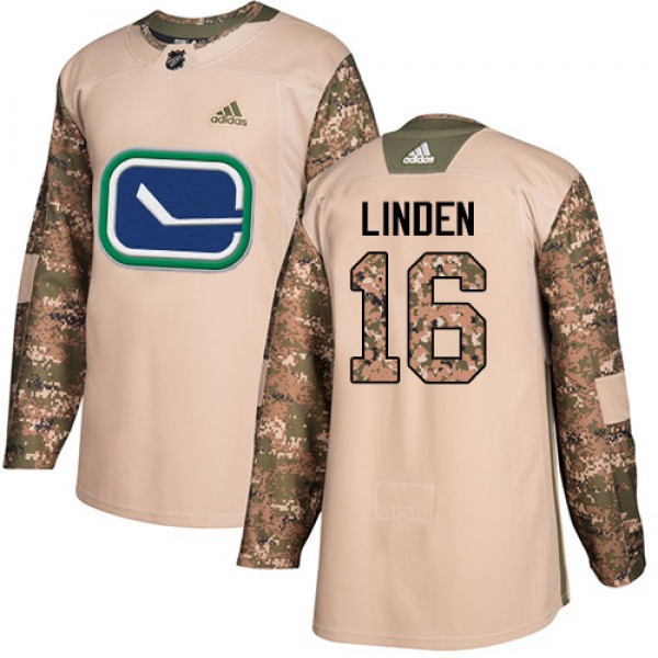 Adidas Vancouver Canucks #16 Trevor Linden Camo Au...