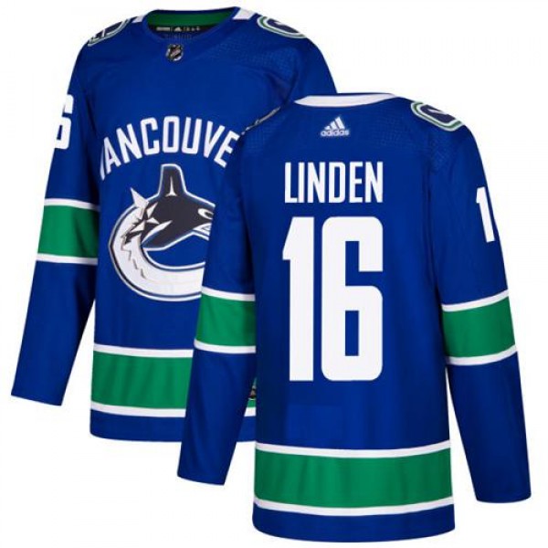 Adidas Vancouver Canucks #16 Trevor Linden Blue Ho...