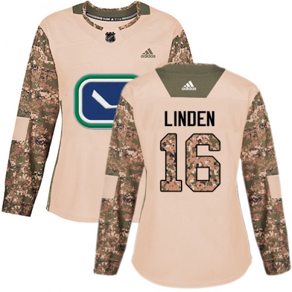 Adidas Vancouver Canucks #16 Trevor Linden Camo Au...