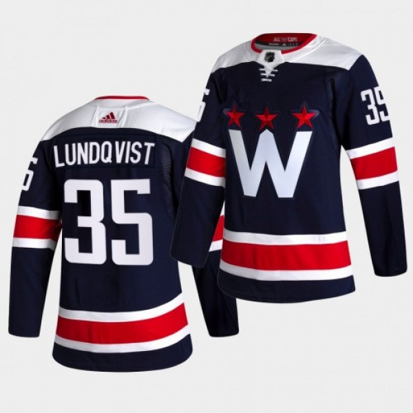 Adidas Washington Capitals #35 Henrik Lundqvist Me...